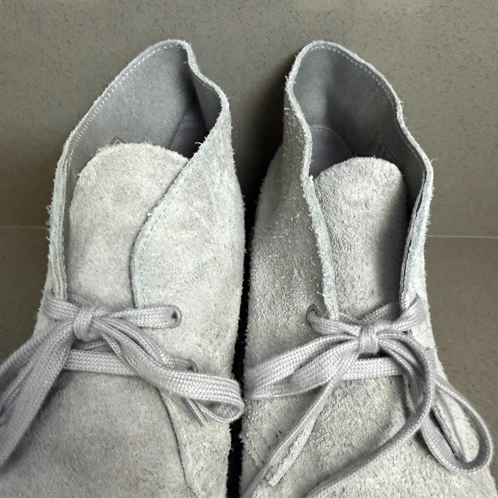 Clarks Originals Desert Boots Mens 11 Gray Suede Crepe Sole Chukka UK 10